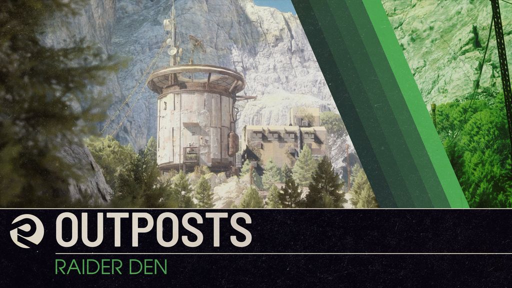 Official artwork showing an Outpost built against a cliff