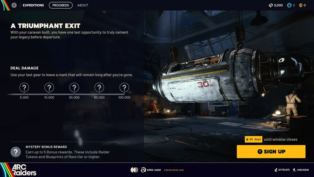 ARC Raiders Fourth Expedition in-game screenshot featuring the Zenith Outfit
