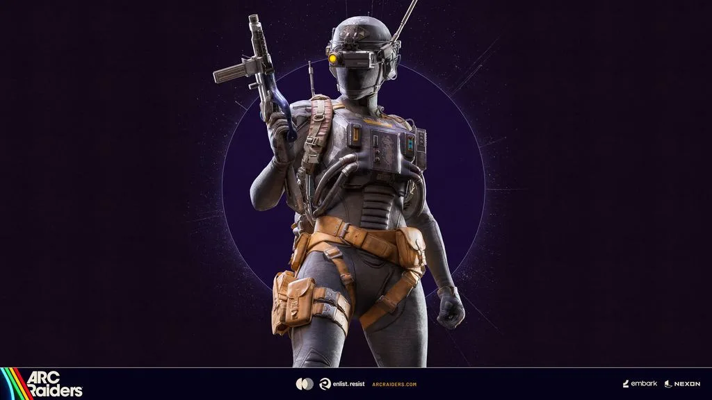 THE FINALS x ARC Raiders crossover promo showing the Azimuth outfit and Archeologist backpack
