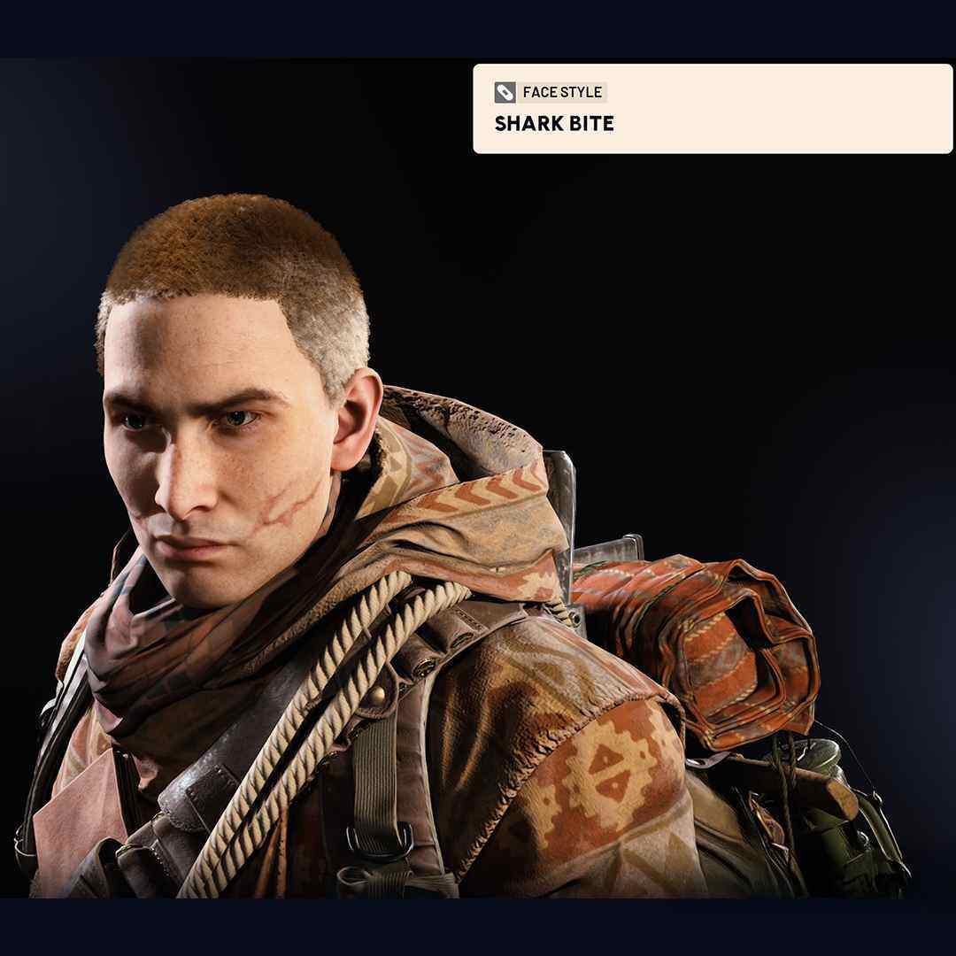 Sharkbite facial scar